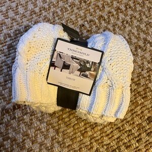 Threshold white Knit Throw Blanket
